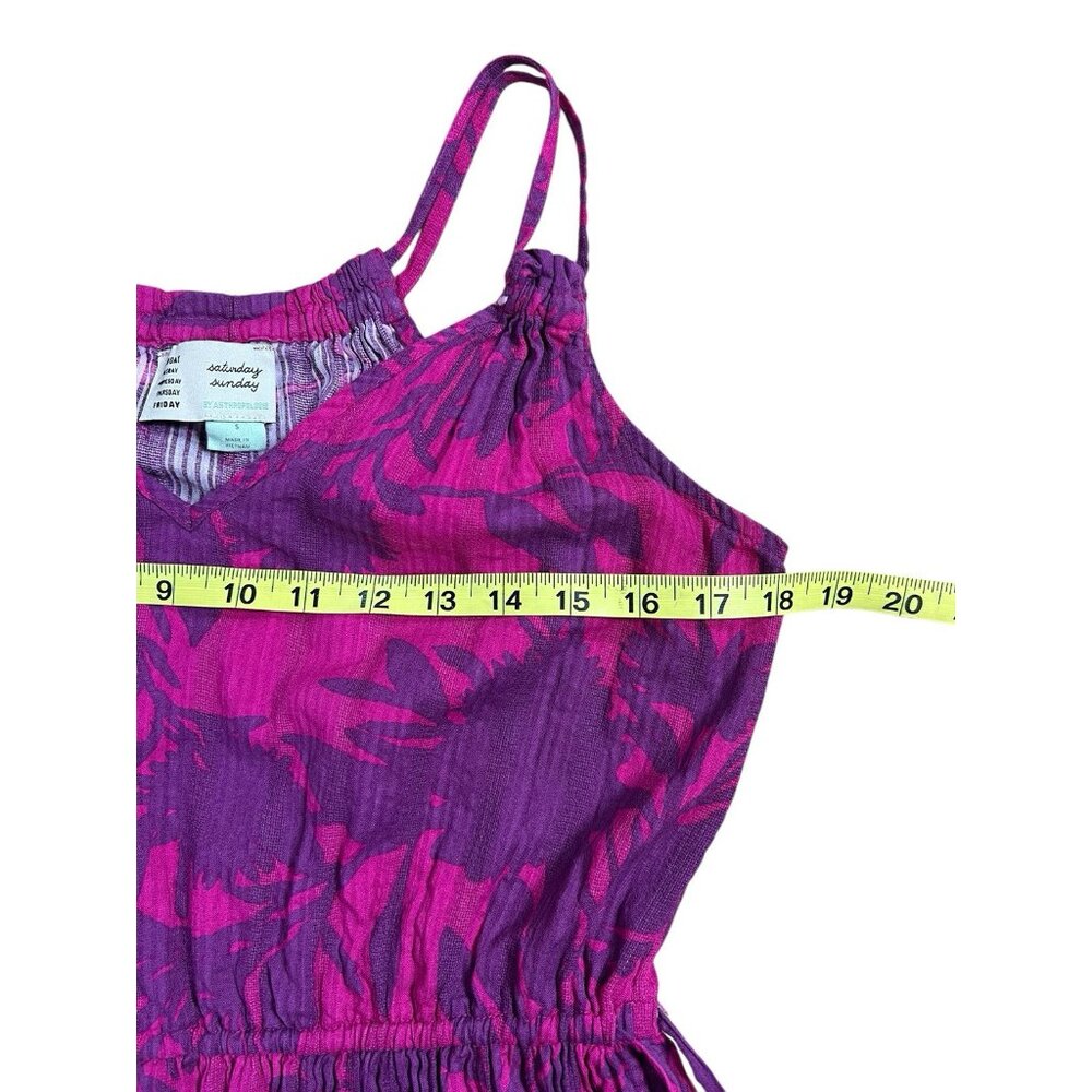 Anthropologie Saturday Sunday Yasmine Maxi Dress fuschia Size Small Cotton - Picture 8 of 11